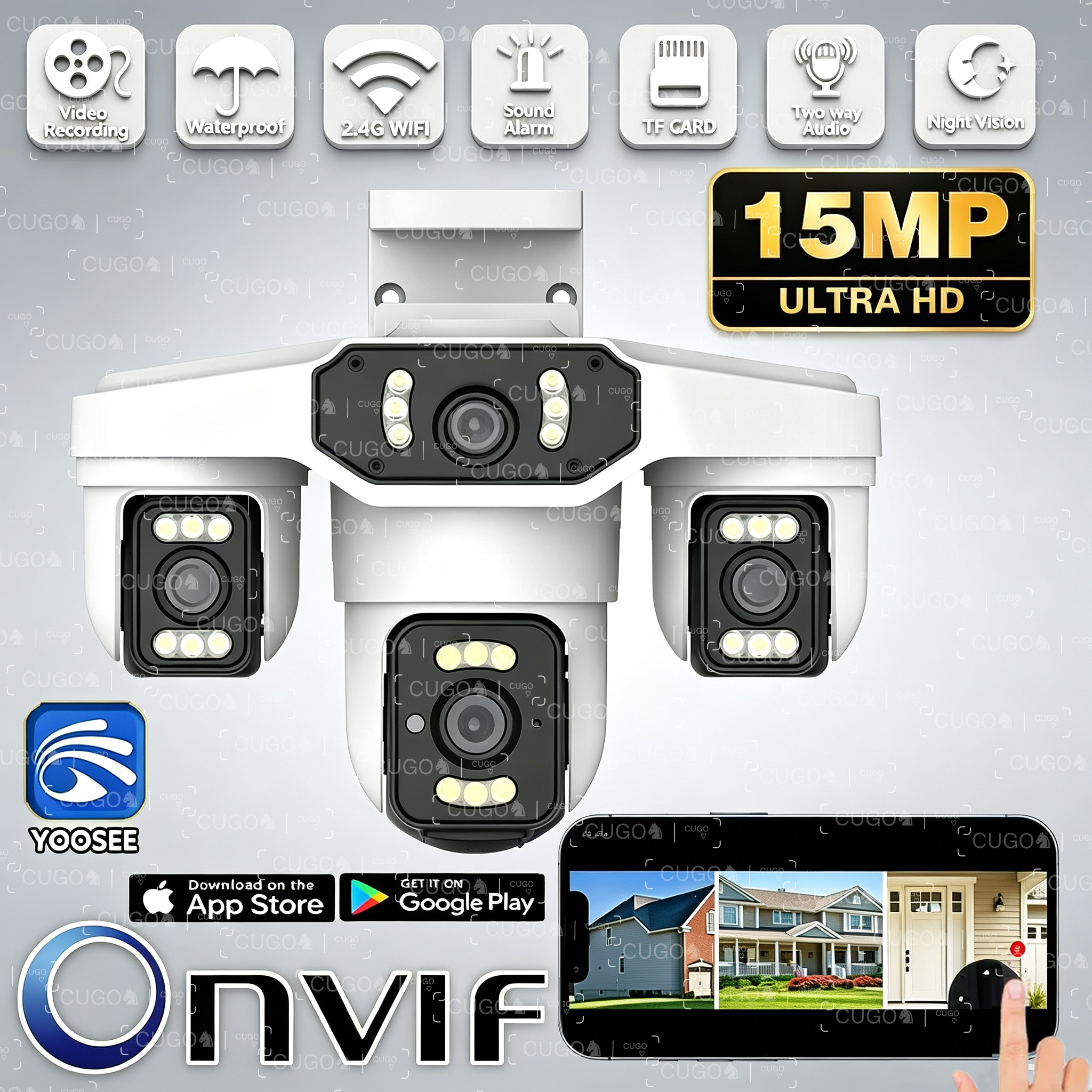 Home Cinema Wall Panels - Yoosee 15MP 8K IP Camera Three
