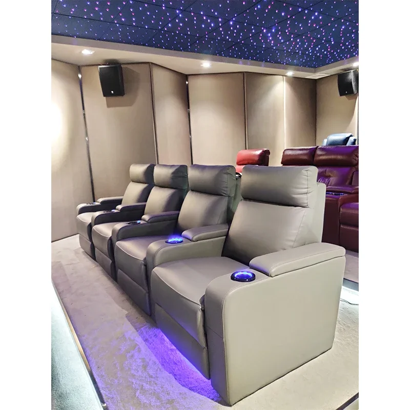 Home Cinema Recliners - 2026 Luxury Recliner Leather Sofa, Reclining
