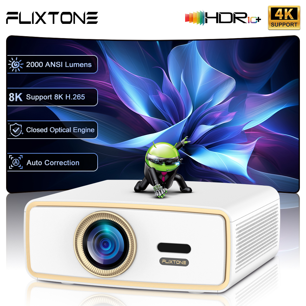Home Cinema Mini - Flixtone E900 MINI Portable Projector 8K