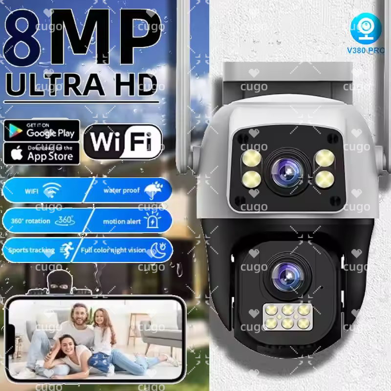 8MP 4K WIFI IP Camera PTZ Outd – Home Cinema Wall Panels recenzja i cena