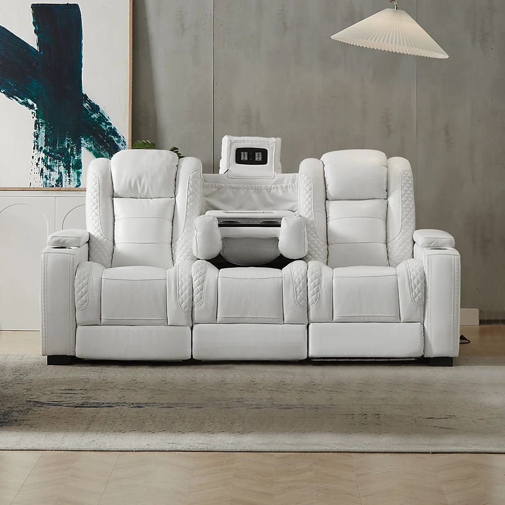 Luxury Power Recliner White Le – Home Cinema Recliners recenzja i cena