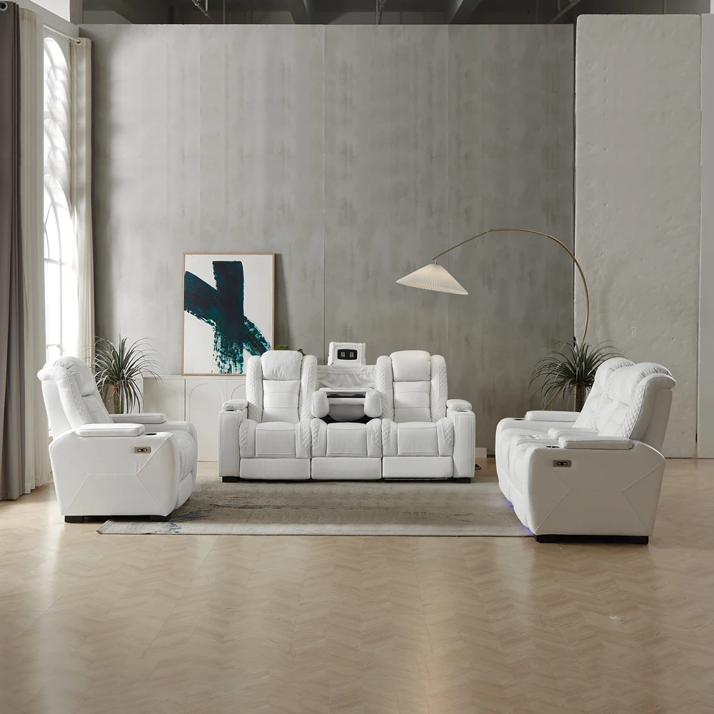Luxury Power Recliner White Le – Home Cinema Recliners recenzja i cena