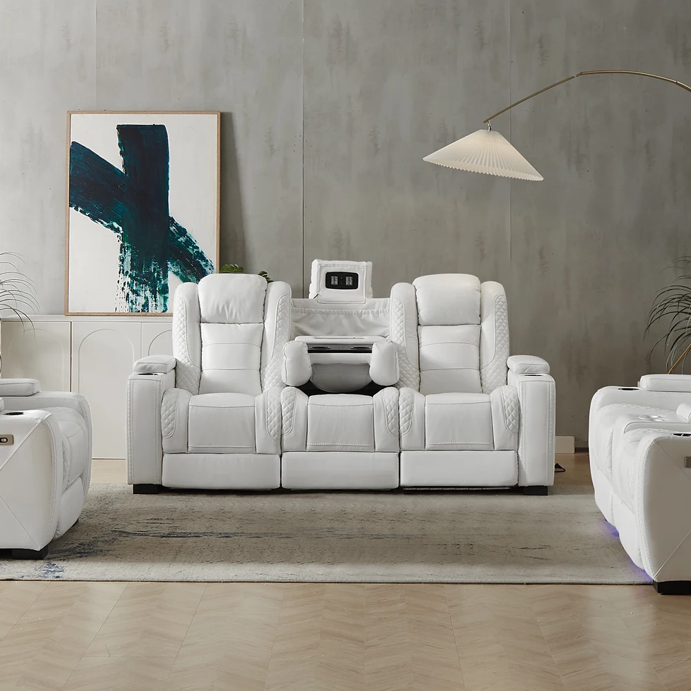 Luxury Power Recliner White Le – Home Cinema Recliners recenzja i cena