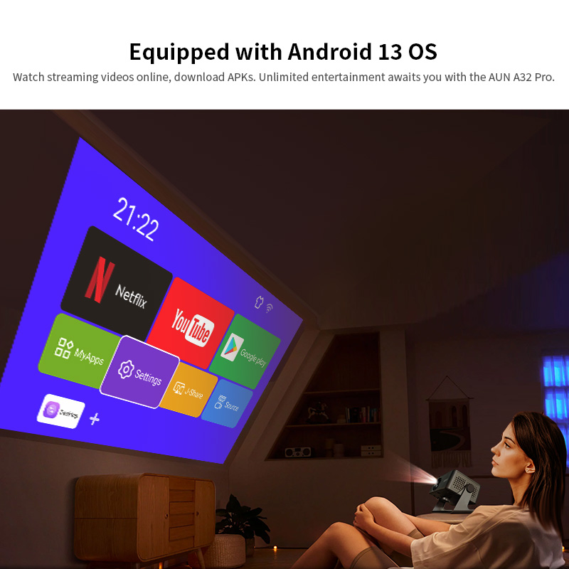 AUN A32 Pro Android 13 Project – Home Cinema Mini recenzja i cena