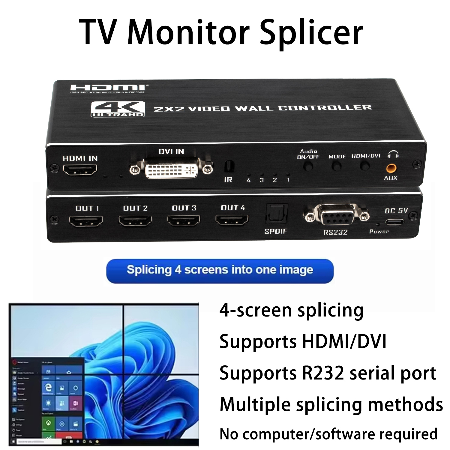 4K 2x2 Video Wall Controller T – Home Cinema Wall Panels recenzja i cena